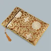 Floral Print Cloth Scriptures Storage Zipper Pouches