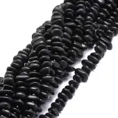 Natural Shungite Stone Beads Strands
