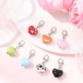 Spray Painted Opaque Acrylic Heart Pendant Decorations