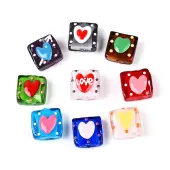 Handmade Spray Painted Lampwork Beads