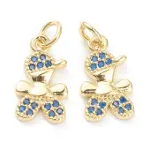 Brass Micro Pave Cubic Zirconia Pendants