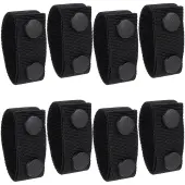 GORGECRAFT 8PCS Duty Belt Keeper Tactical Belt Accessories Duty Belts Law Enforcement with Double Snaps for Police Military Utility Belt