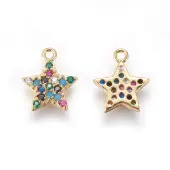 Brass Cubic Zirconia Charms