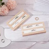 2-Slot Wooden Ring Display Stands