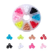 480Pcs 8 Colors PE DIY Melty Beads Fuse Beads Refills