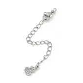 Brass Micro Pave Cubic Zirconia Ends with Chains