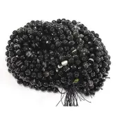 Natural Madagascar Black Agate Bead Strands