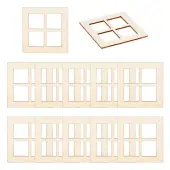 Mini Wood Dollhouse Window Furniture Accessories