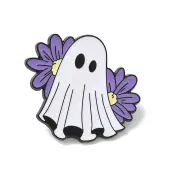 Hallowmas Ghost Enamel Lapel Pin Backs