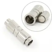 Tarnish Resistant Smooth 304 Stainless Steel Magnetic Clasps with Glue-in Ends