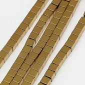 Electroplate Non-magnetic Synthetic Hematite Beads Strands