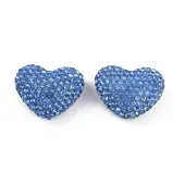 Heart Shaped Polymer Clay Rhinestone Beads