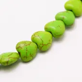 Heart Synthetic Turquoise Beads Strands