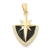 Brass Micro Pave Cubic Zirconia Pendants