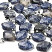 Natural Blue Spot Jasper Pendants