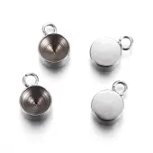 Tarnish Resistant 201 Stainless Steel Charm Rhinestone Settings