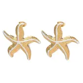 304 Stainless Steel Starfish Stud Earrings