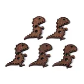 2-Hole Dinosaur Wood Buttons