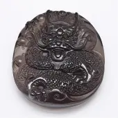 Natural Ice Crystal Obsidian Carven Pendants
