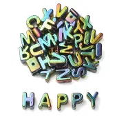 UV Plating Rainbow Iridescent Acrylic Beads