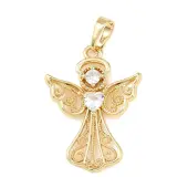 Brass Micro Pave Cubic Zirconia Pendants