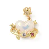 Brass Micro Pave Cubic Zirconia Pendants