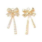 Brass Micro Pave Cubic Zirconia Pendants