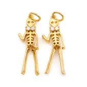 Halloween Brass Micro Pave Cubic Zirconia Pendants