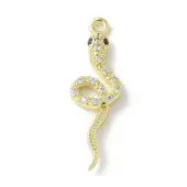 Brass Micro Pave Clear Cubic Zirconia Pendants