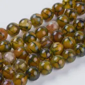 Natural Dragon Veins Agate Beads Strands