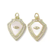Brass Micro Pave Cubic Zirconia Pendants