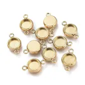 Ion Plating(IP) 304 Stainless Steel Cabochon Connector Settings