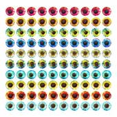 PandaHall 100 Pieces Evil Eye Glass Cabochons 10 StyLe 10X3.5mm Luminous Animal Eyes Dragon Owl Human Pupil Eyes Cabochon Eyes for Art Props...