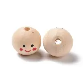Printed Wood European Beads