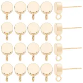 BENECREAT Brass Stud Earring Findings