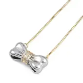 Brass Micro Pave Clear Cubic Zirconia Pendant Box Chain Necklaces for Women