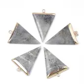 Electroplate Natural Labradorite Pendants