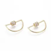 Brass Micro Pave Cubic Zirconia Screw Carabiner Lock Charms