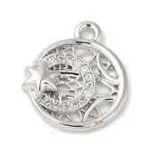 Brass Micro Pave Cubic Zirconia Charms