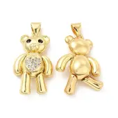 Brass Micro Pave Cubic Zirconia Pendants