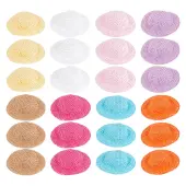 24Pcs 8 Colors Mini Handmade Cloth Doll Hat