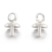 Brass Cup Pearl Peg Bails Pin Pendants