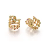 Cubic Zirconia Cuff Earrings