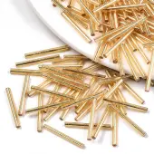 Electroplate Glass Bugle Beads
