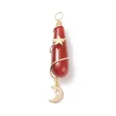 Dyed Natural Carnelian Big Pendants