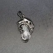 Natural Quartz Crystal Brass Pendants