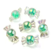 UV Plating Rainbow Iridescent Acrylic Beads