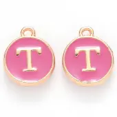 Golden Plated Alloy Enamel Charms