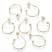 Brass Half Hoop Earrings