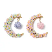 2Pcs Glass Seed Beaded Pendants